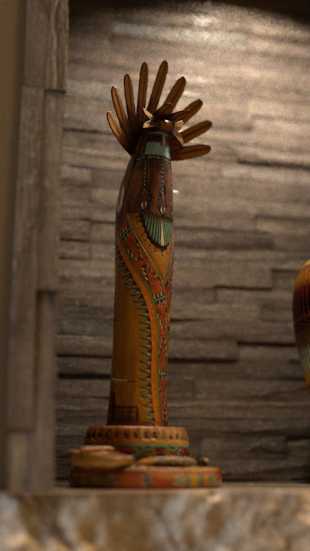 Kachina Doll 001 Low-poly 3D model_3