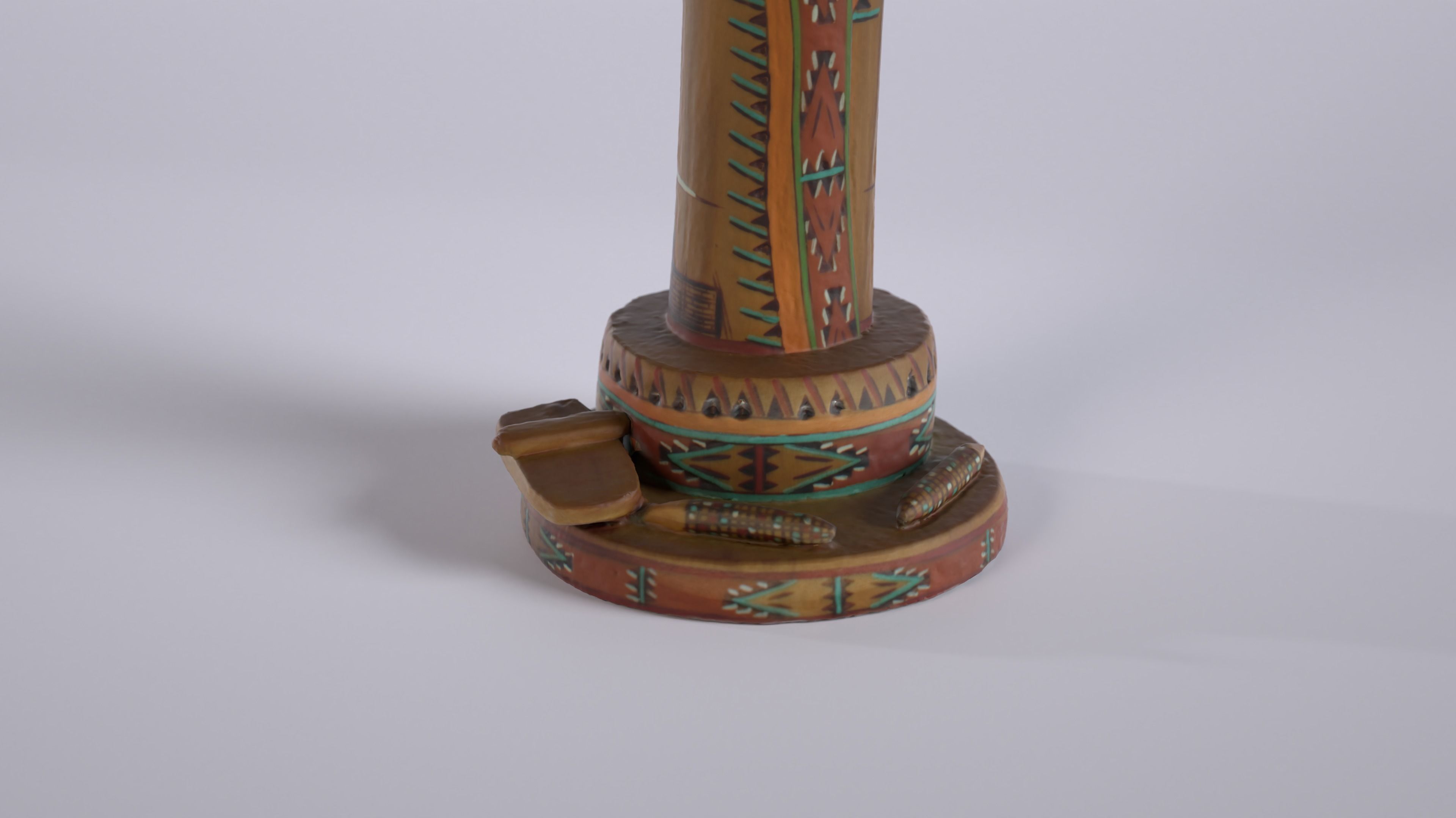 Kachina Doll 001 Low-poly 3D model_8