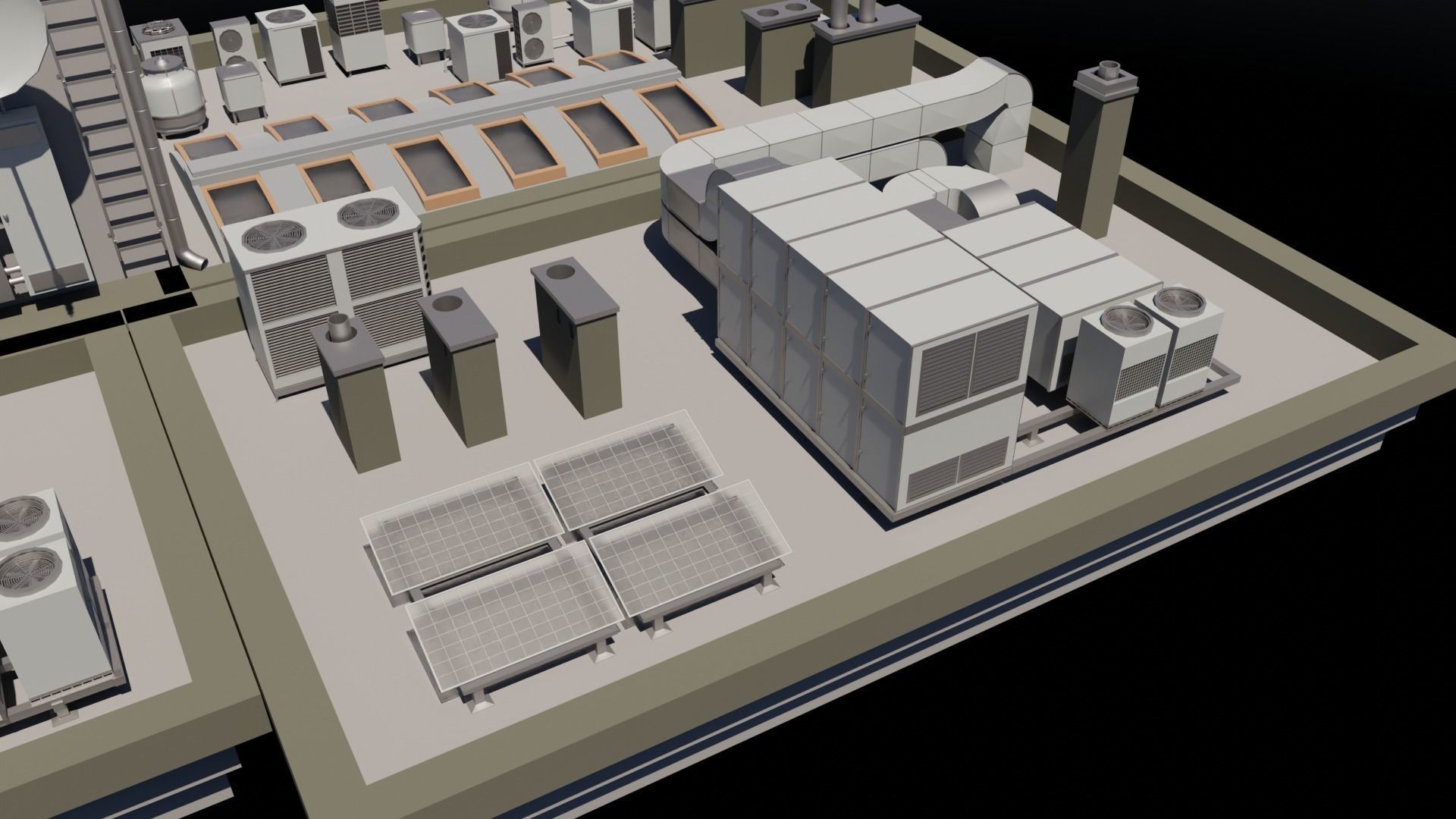 46 Roof Dressing Base Mesh Models Low-poly 3D model_12