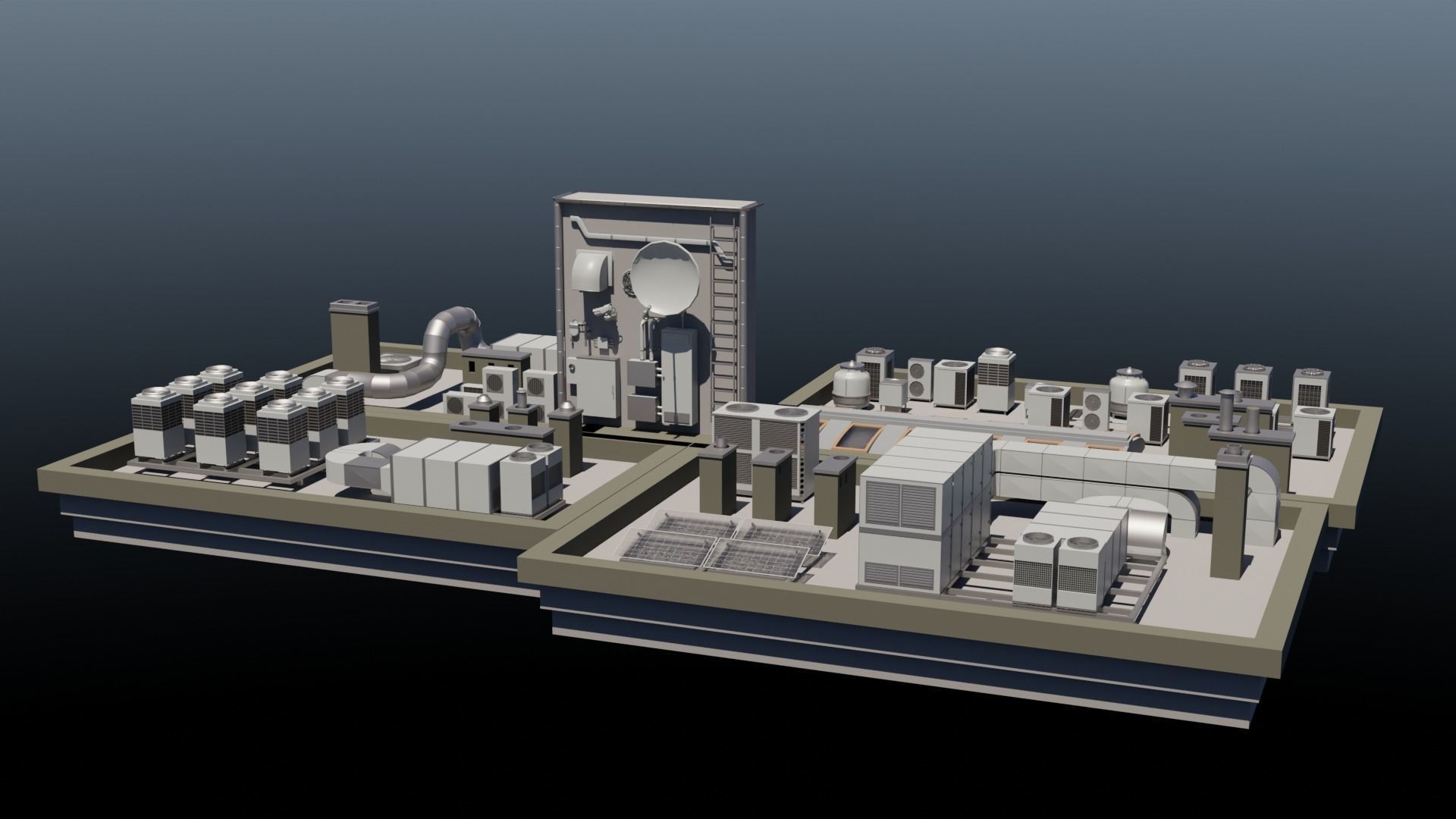 46 Roof Dressing Base Mesh Models Low-poly 3D model_10