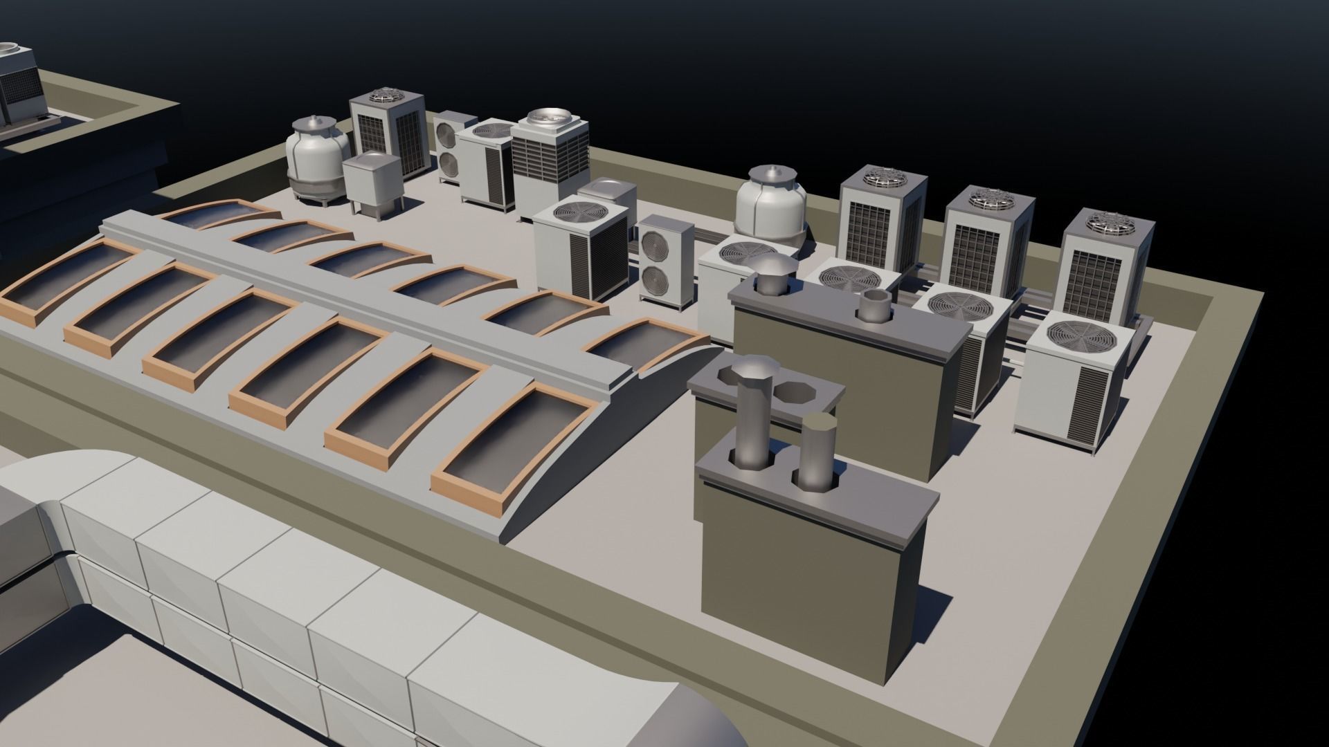 46 Roof Dressing Base Mesh Models Low-poly 3D model_11