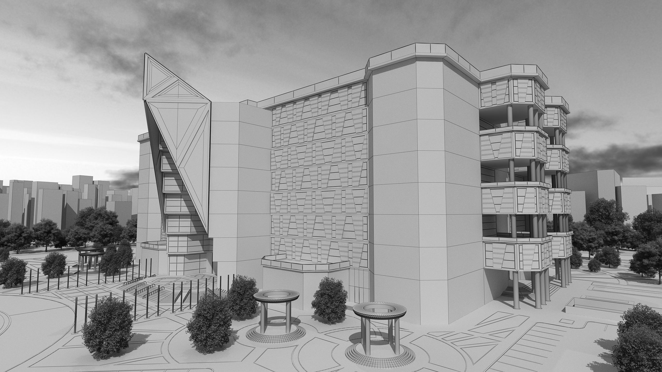 0152 - Courthouse Architecture Project - 2D Drawings-3D Files 3D model_23