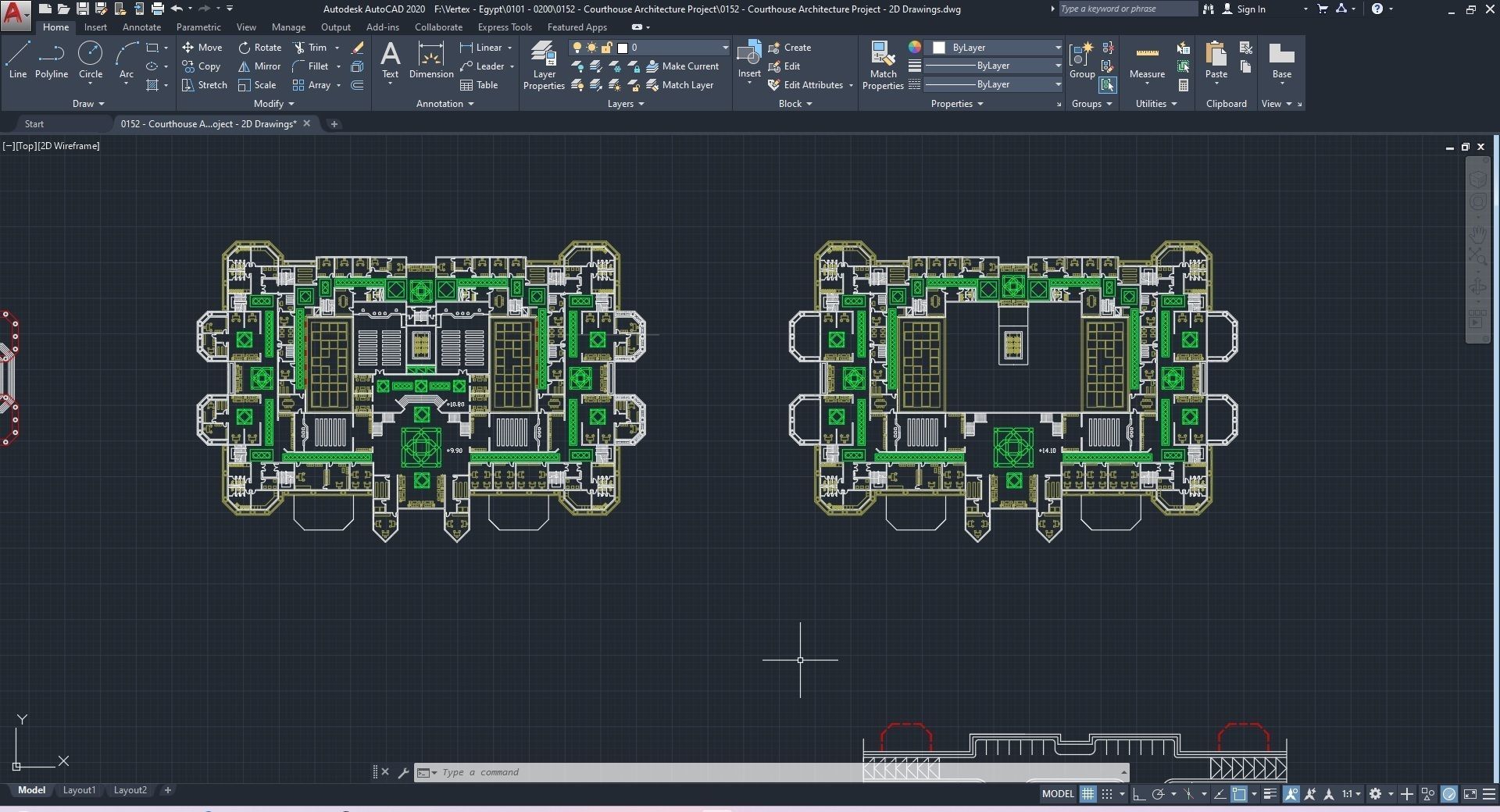 0152 - Courthouse Architecture Project - 2D Drawings-3D Files 3D model_37
