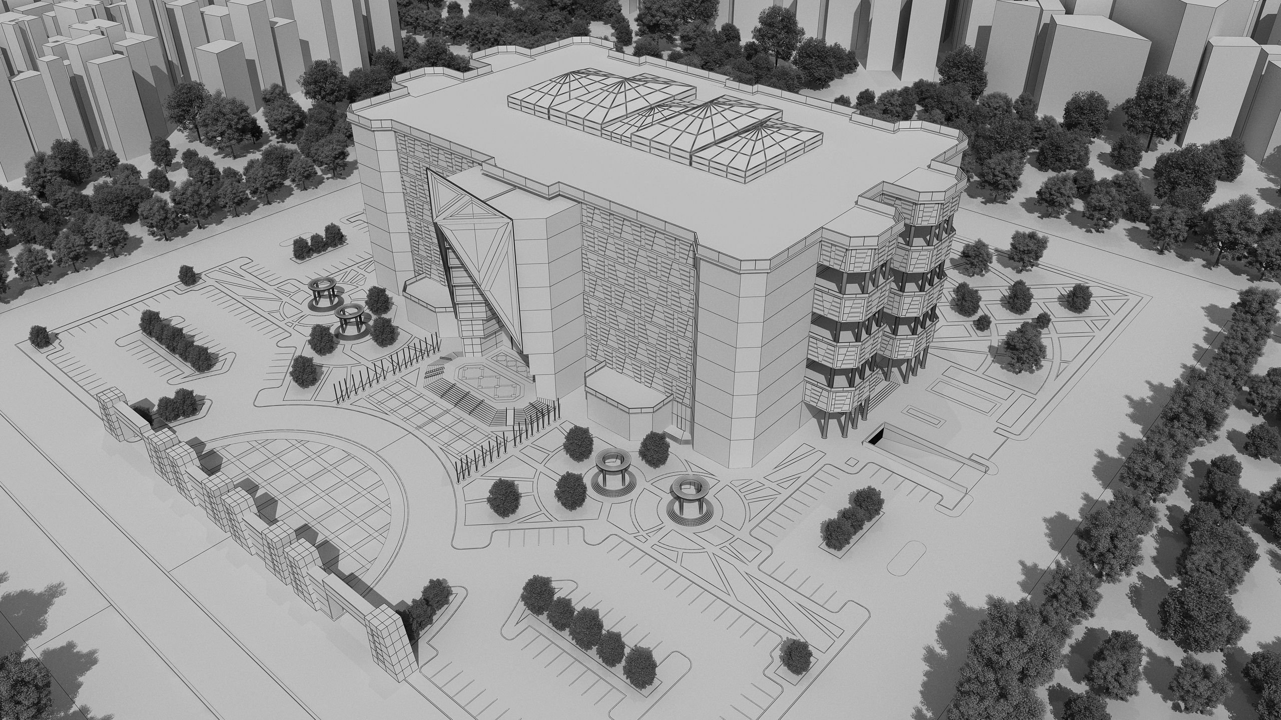 0152 - Courthouse Architecture Project - 2D Drawings-3D Files 3D model_22