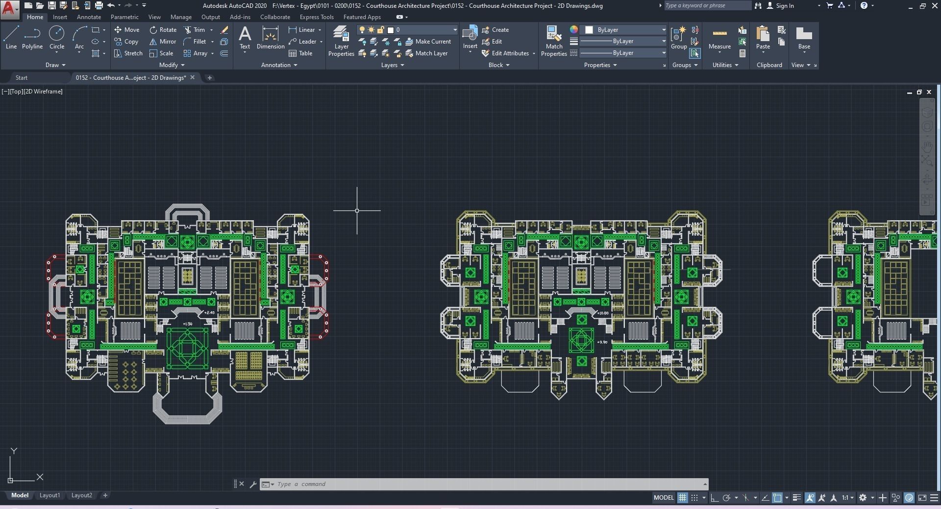 0152 - Courthouse Architecture Project - 2D Drawings-3D Files 3D model_38