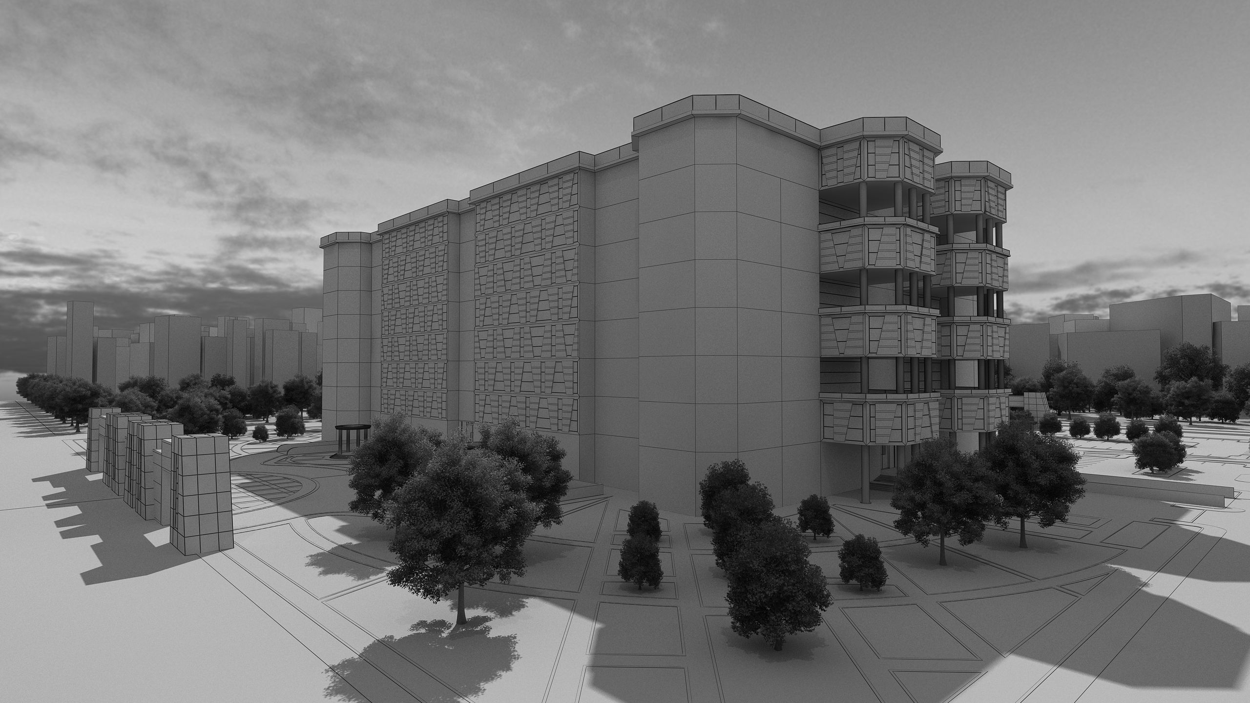 0152 - Courthouse Architecture Project - 2D Drawings-3D Files 3D model_20