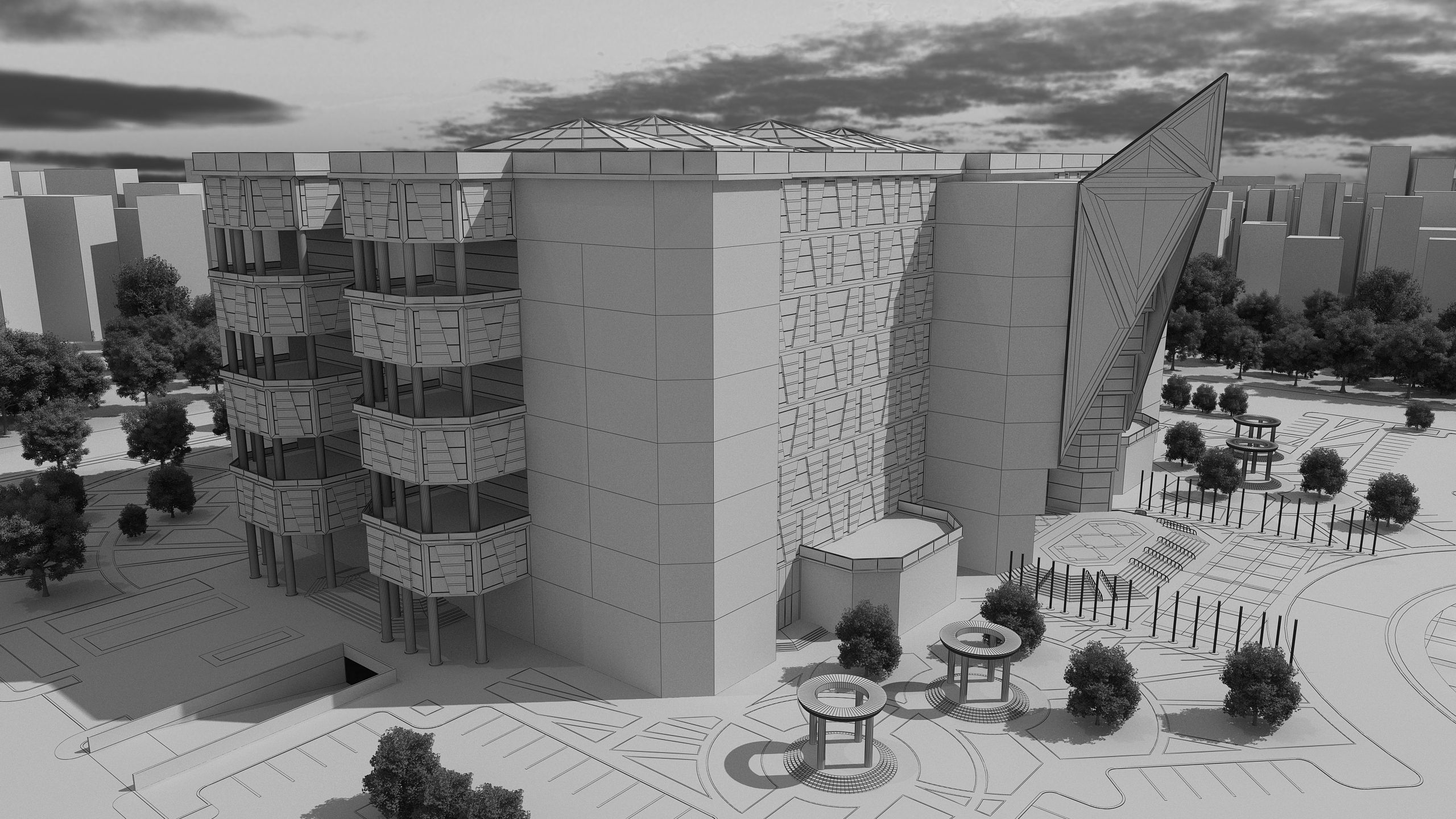 0152 - Courthouse Architecture Project - 2D Drawings-3D Files 3D model_30