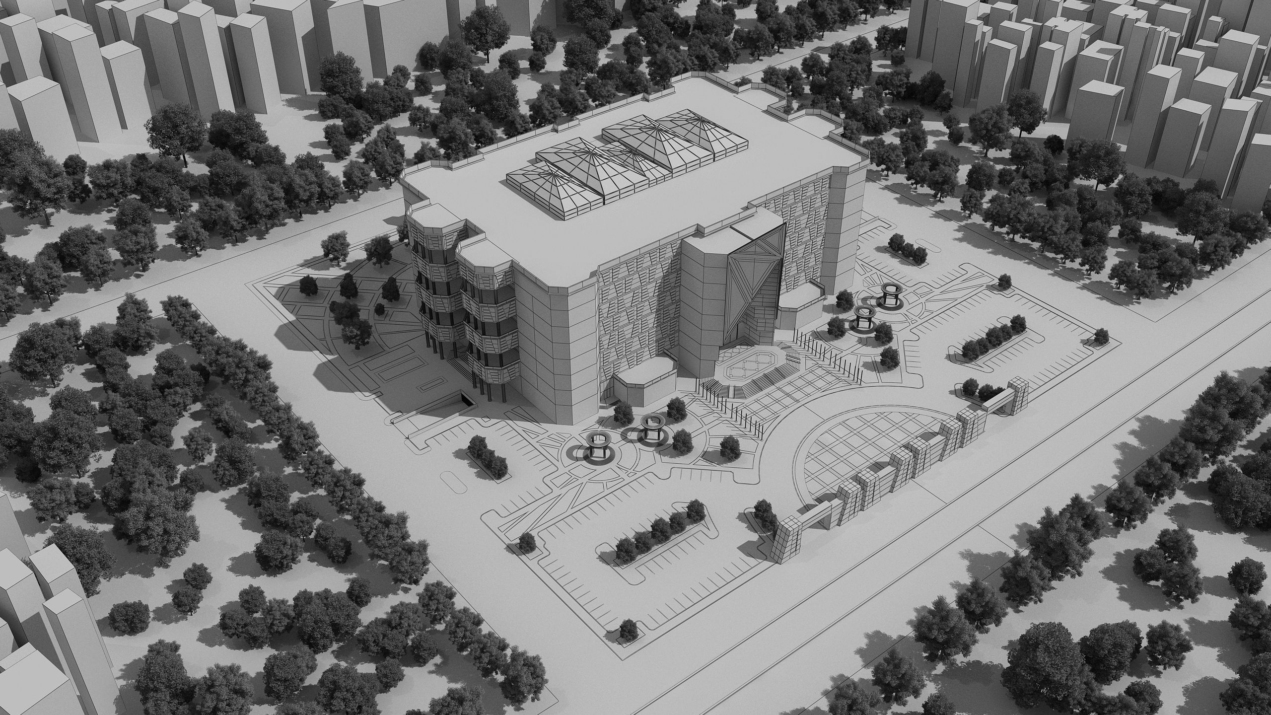 0152 - Courthouse Architecture Project - 2D Drawings-3D Files 3D model_17