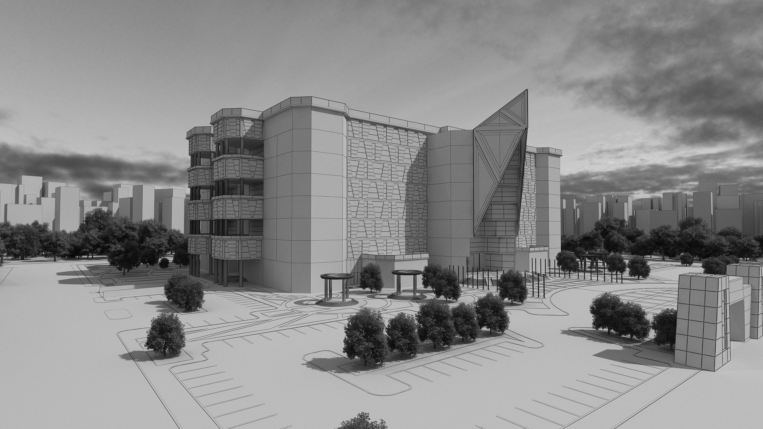 0152 - Courthouse Architecture Project - 2D Drawings-3D Files 3D model_19