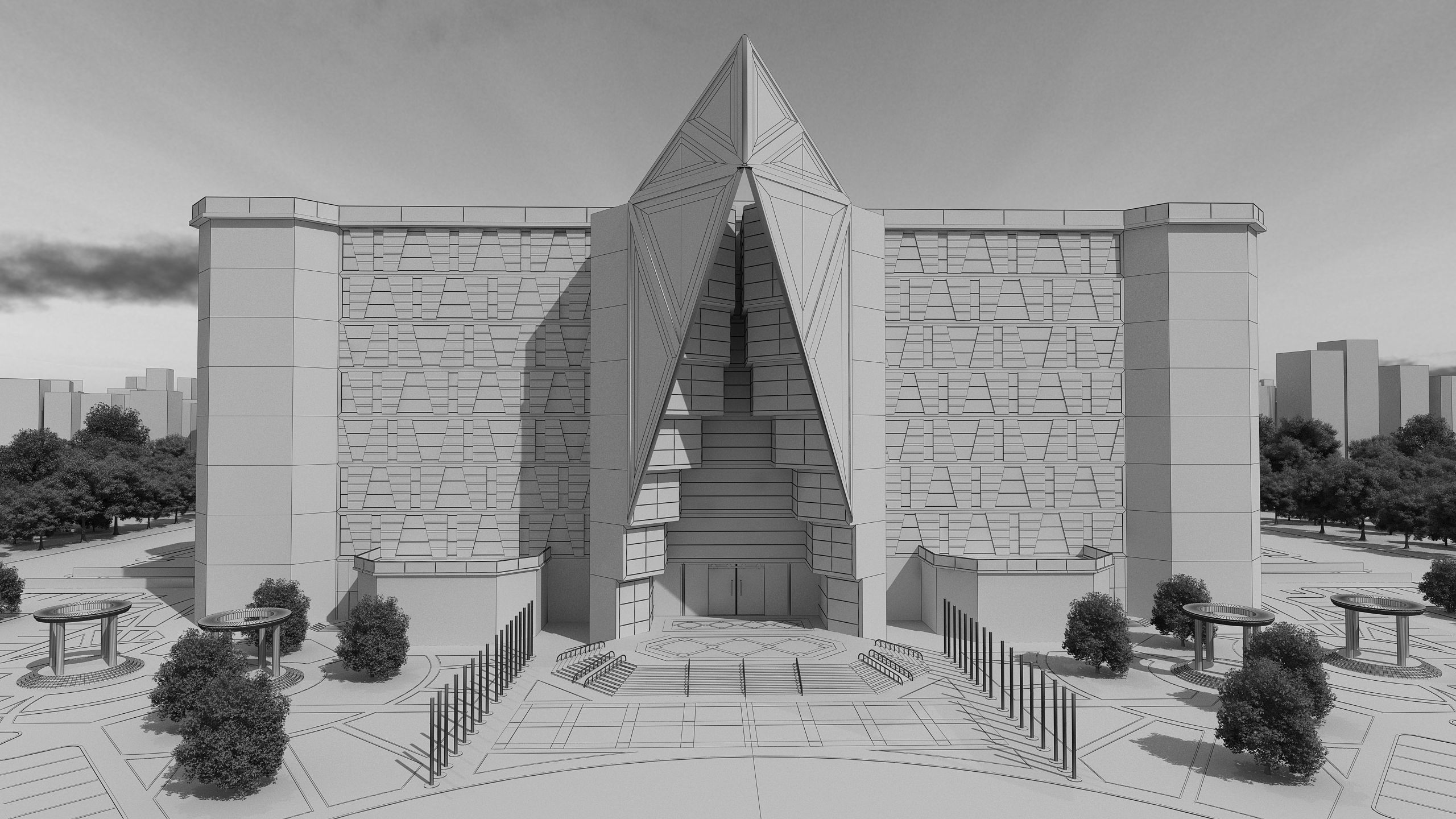 0152 - Courthouse Architecture Project - 2D Drawings-3D Files 3D model_26