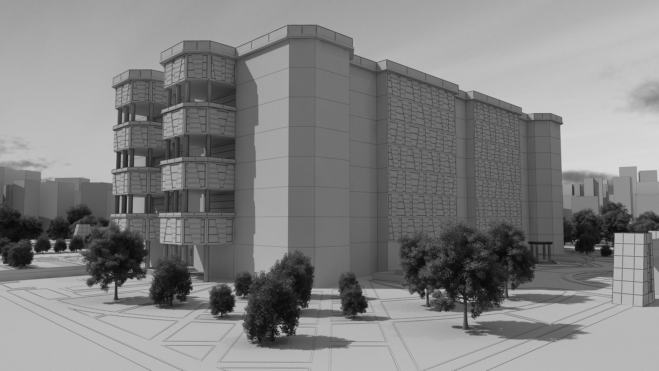 0152 - Courthouse Architecture Project - 2D Drawings-3D Files 3D model_31