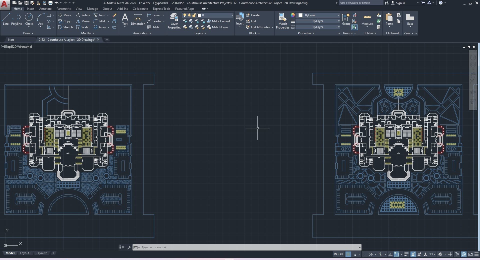 0152 - Courthouse Architecture Project - 2D Drawings-3D Files 3D model_36