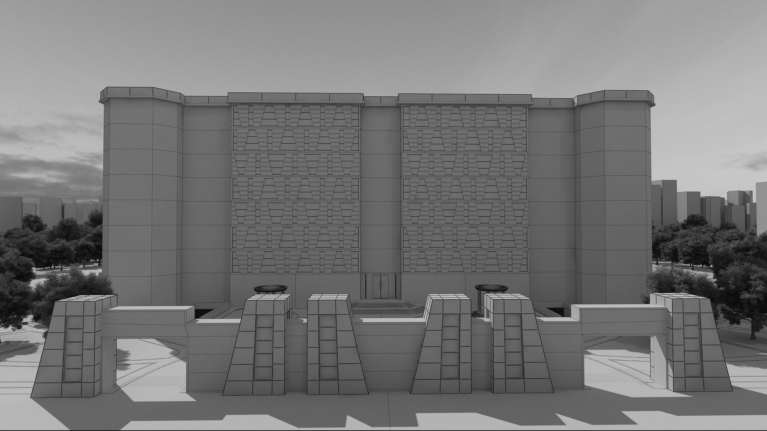 0152 - Courthouse Architecture Project - 2D Drawings-3D Files 3D model_24