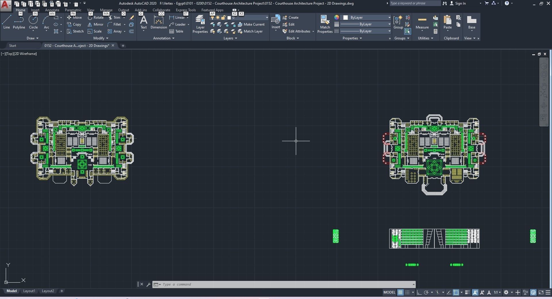0152 - Courthouse Architecture Project - 2D Drawings-3D Files 3D model_33