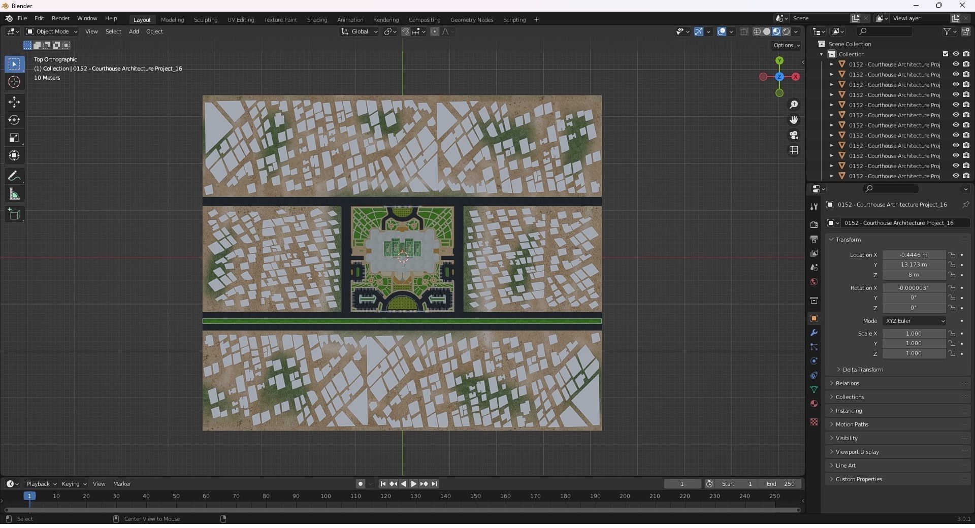 0152 - Courthouse Architecture Project - 2D Drawings-3D Files 3D model_43
