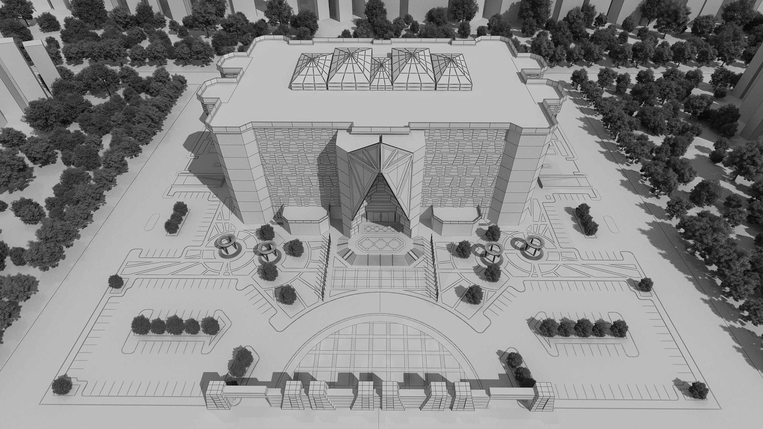 0152 - Courthouse Architecture Project - 2D Drawings-3D Files 3D model_21