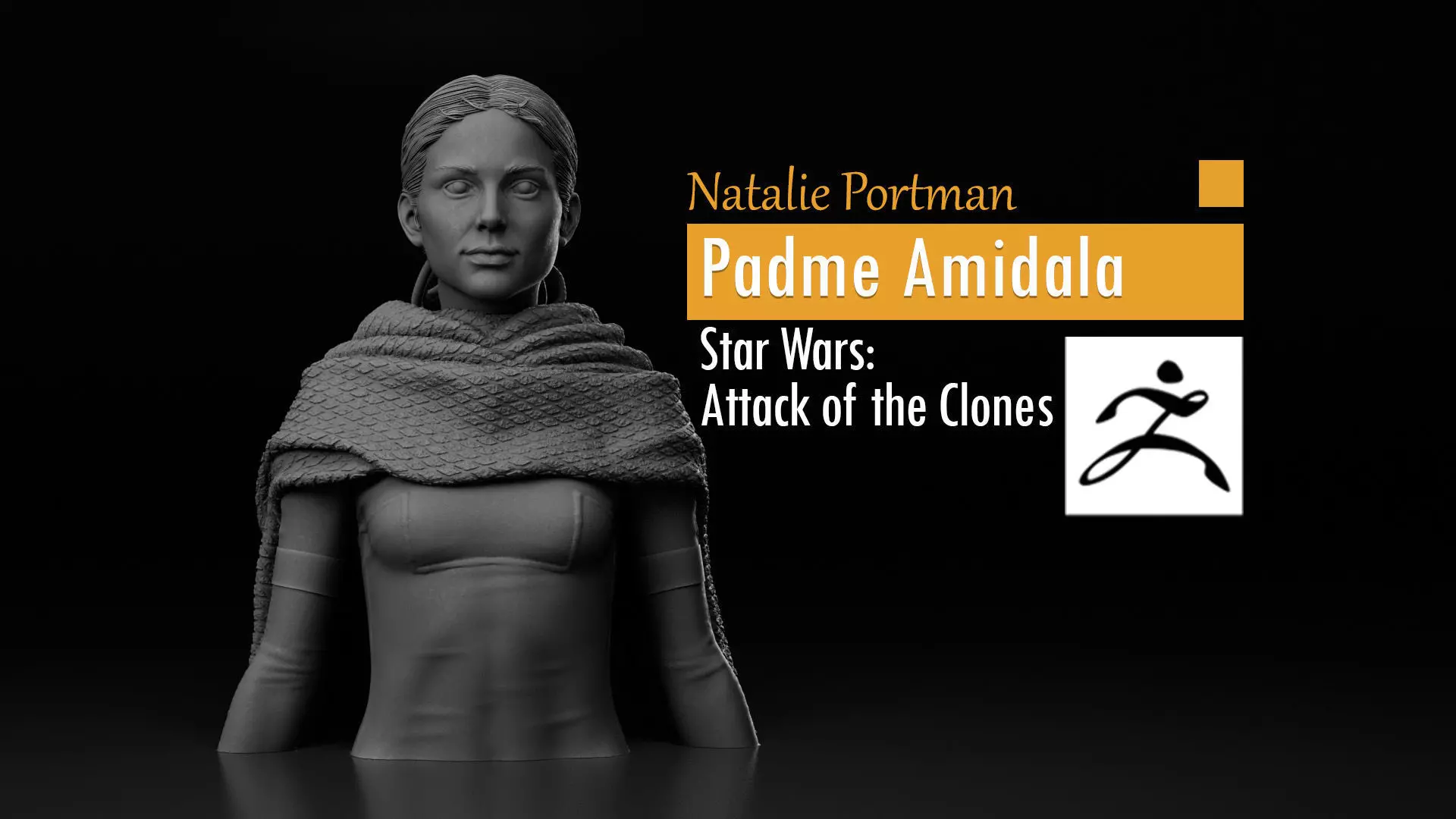 Natalie Portman - Padme Amidala - Star Wars Episode II 3D print model_0