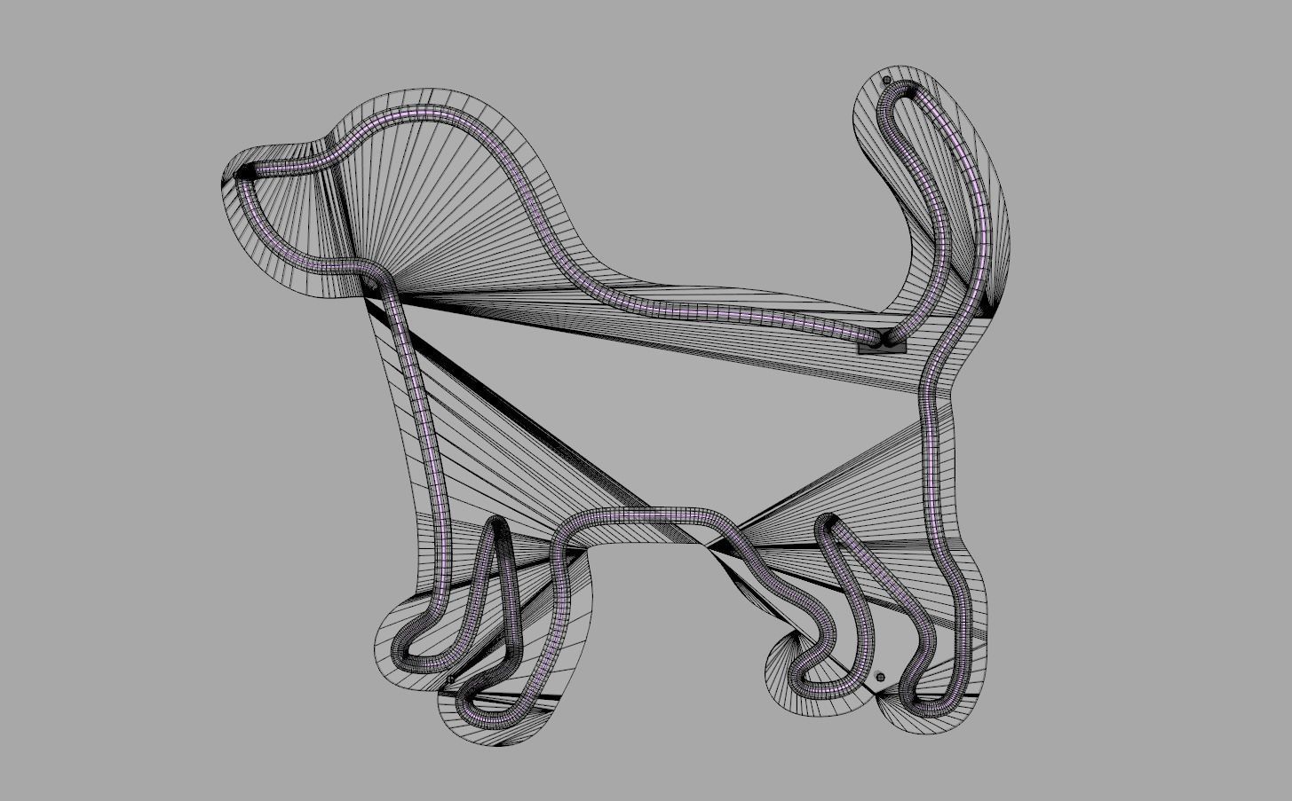 Dog 2 - Neon Sign 3D model_5