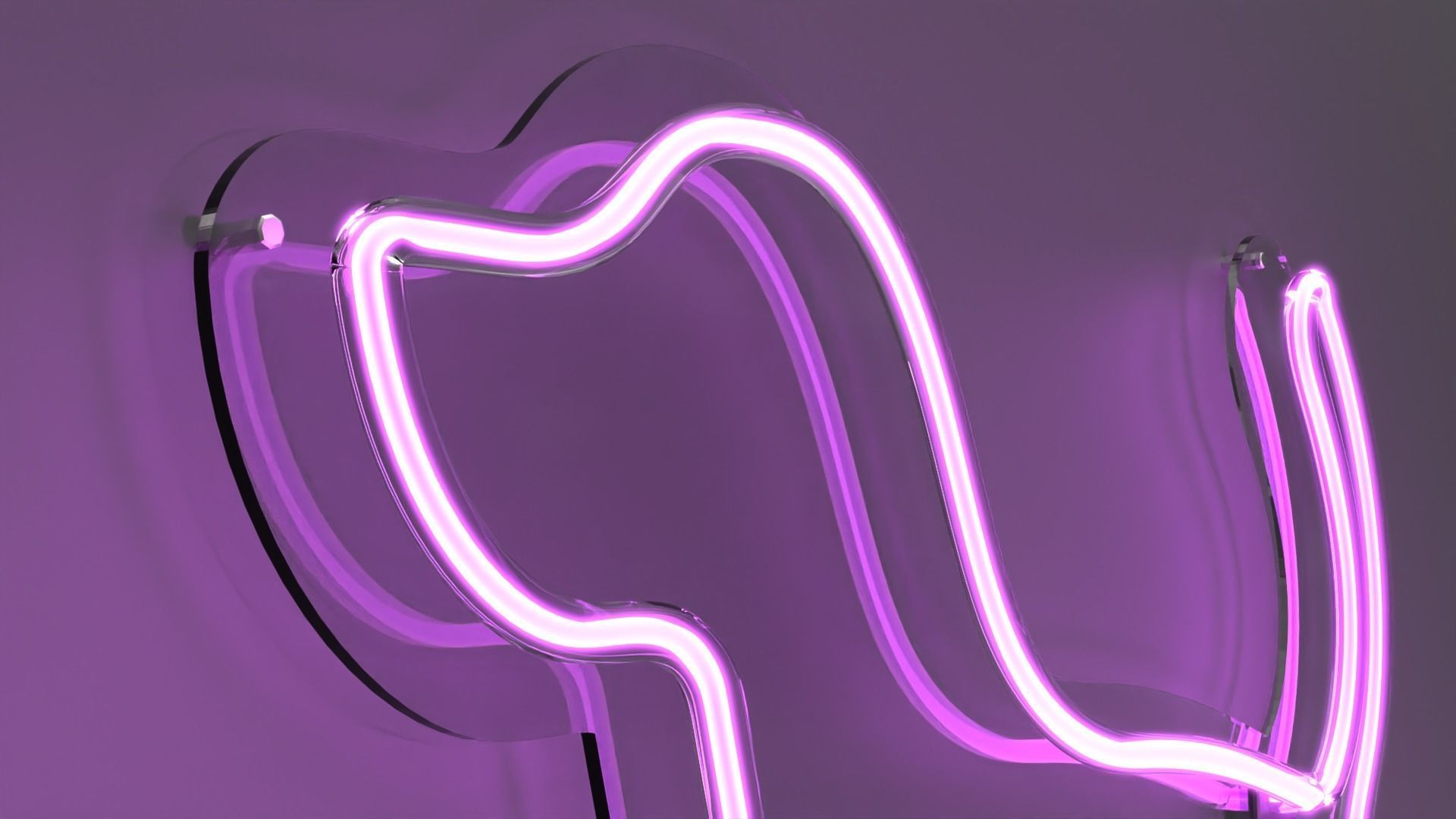 Dog 2 - Neon Sign 3D model_1