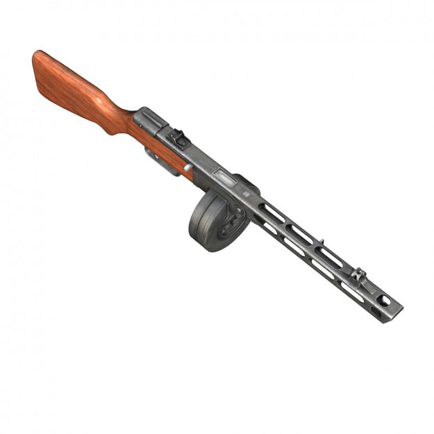 PPSh-41 - Soviet Submachine Gun 3D model_6