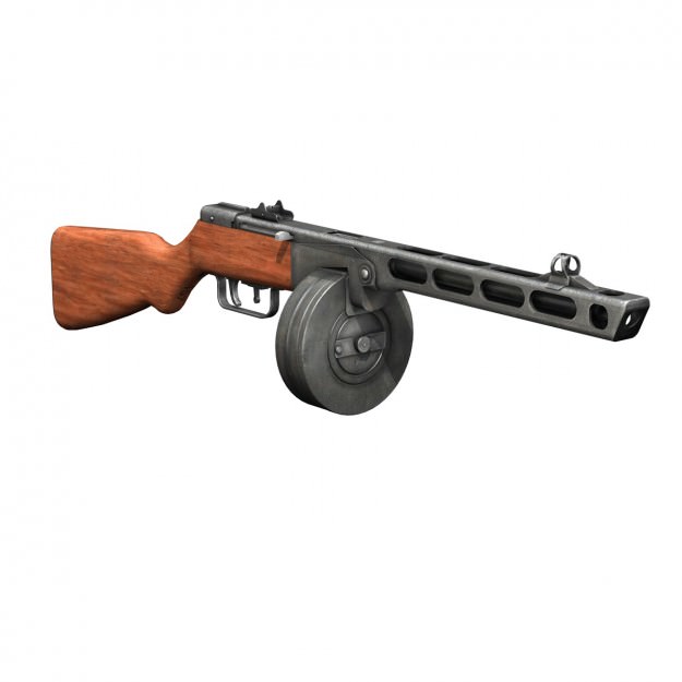 ppsh 41 soviet submachine gun soviet 3d model cgtrader