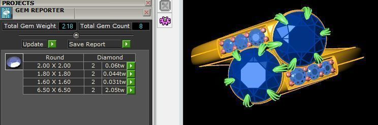 Crossover Round diamonds Engagement Ring 3D print model_4
