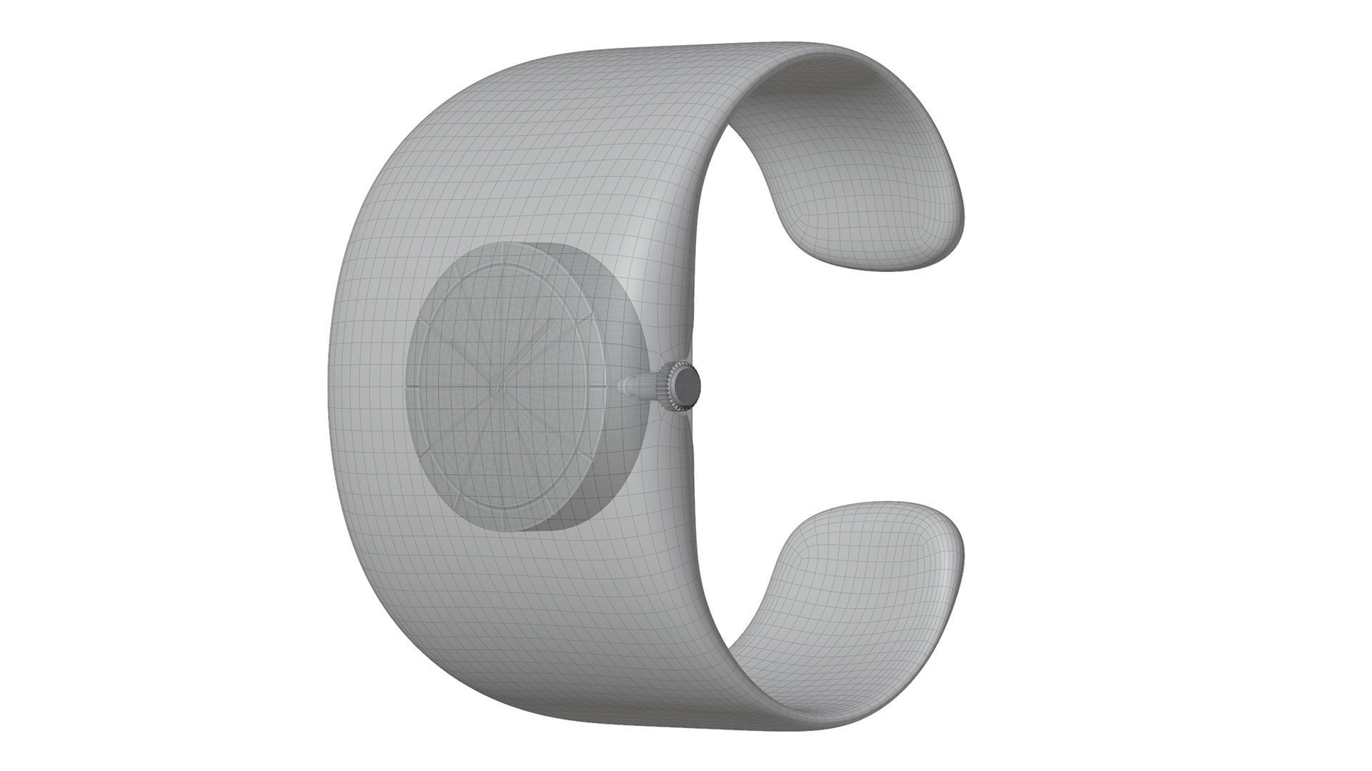 O Bold Bangle Watch 3D model_11