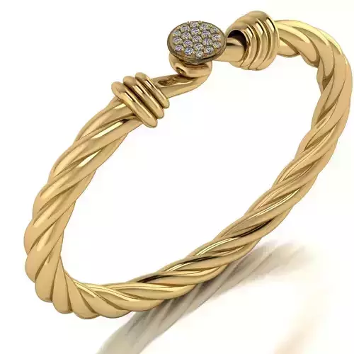 Dimond gem and gold bracelet