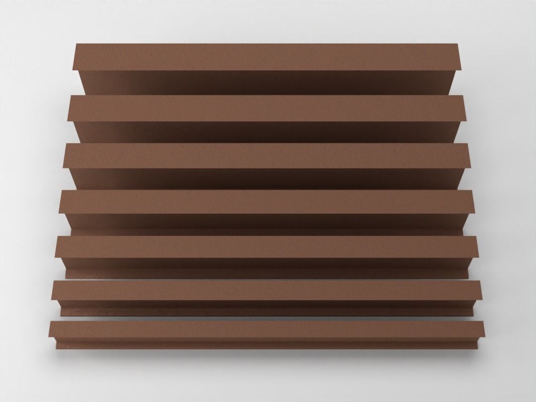 Steel Beams Set - IPN European Standard - DIN 1025-1 Low-poly 3D model_3