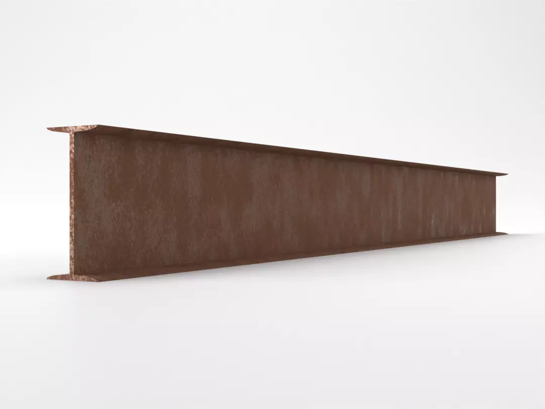 Steel Beam IPN 200 - European Standard - DIN 1025-1 Low-poly 3D model_0