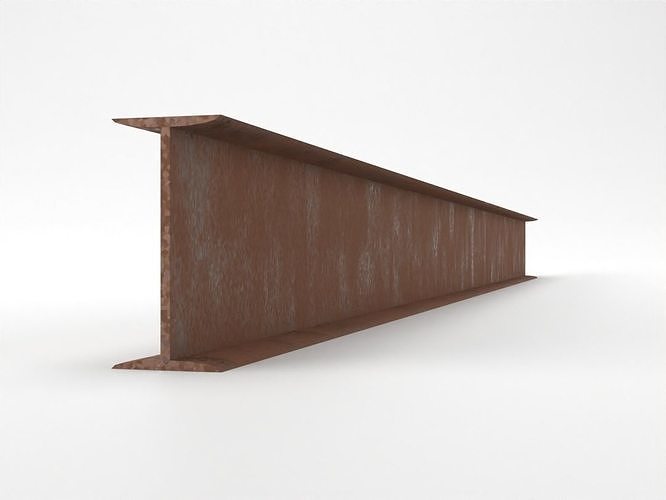 Steel Beam IPN 160 - European Standard - DIN 1025-1 Low-poly 3D model