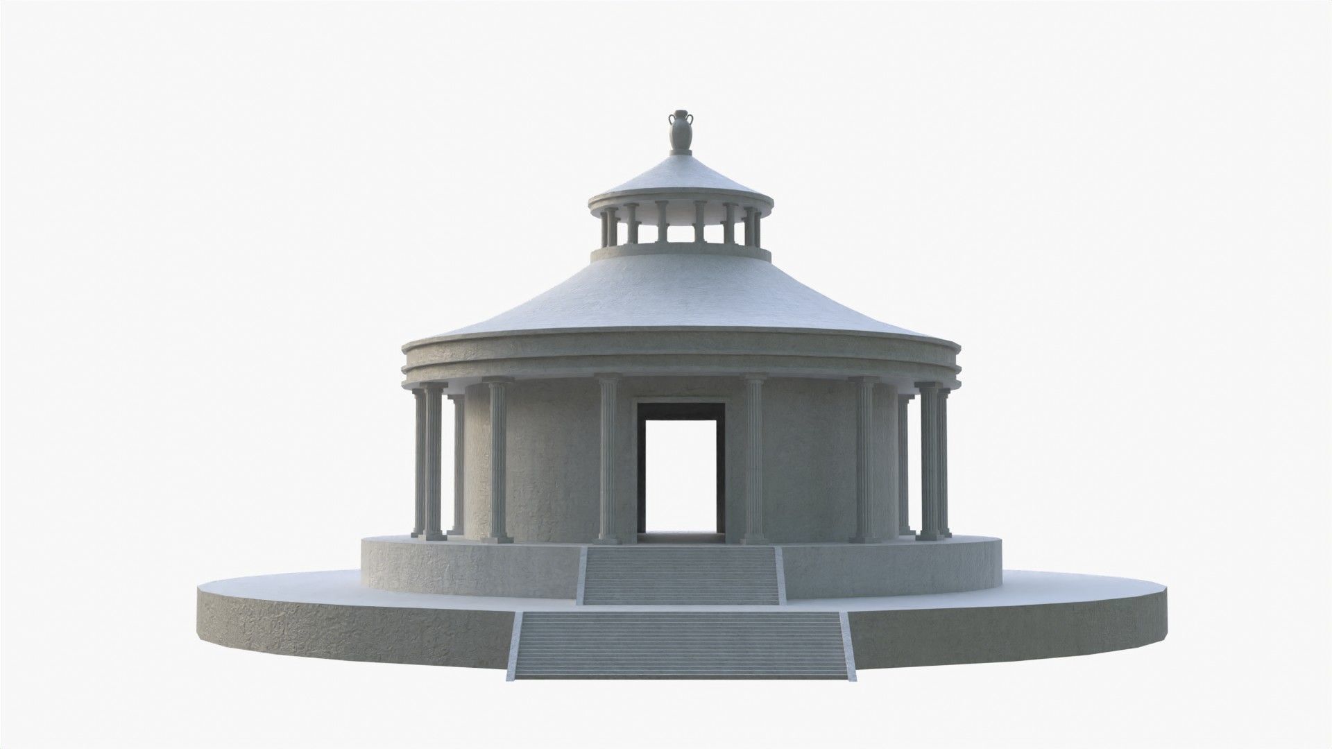 ACUARIO TEMPLE - Templo de Acuario - Acuarius Low-poly 3D model_4