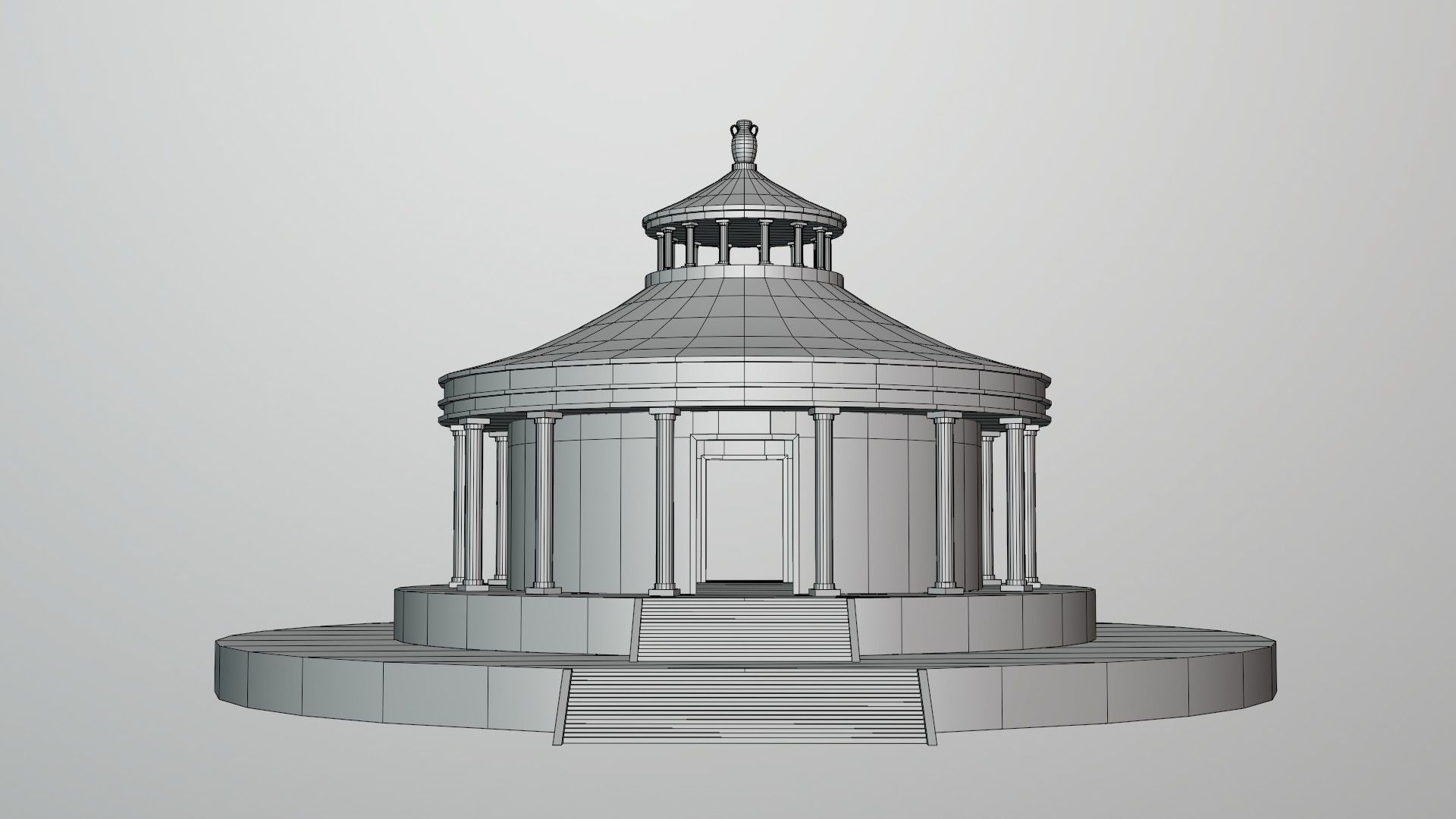 ACUARIO TEMPLE - Templo de Acuario - Acuarius Low-poly 3D model_9