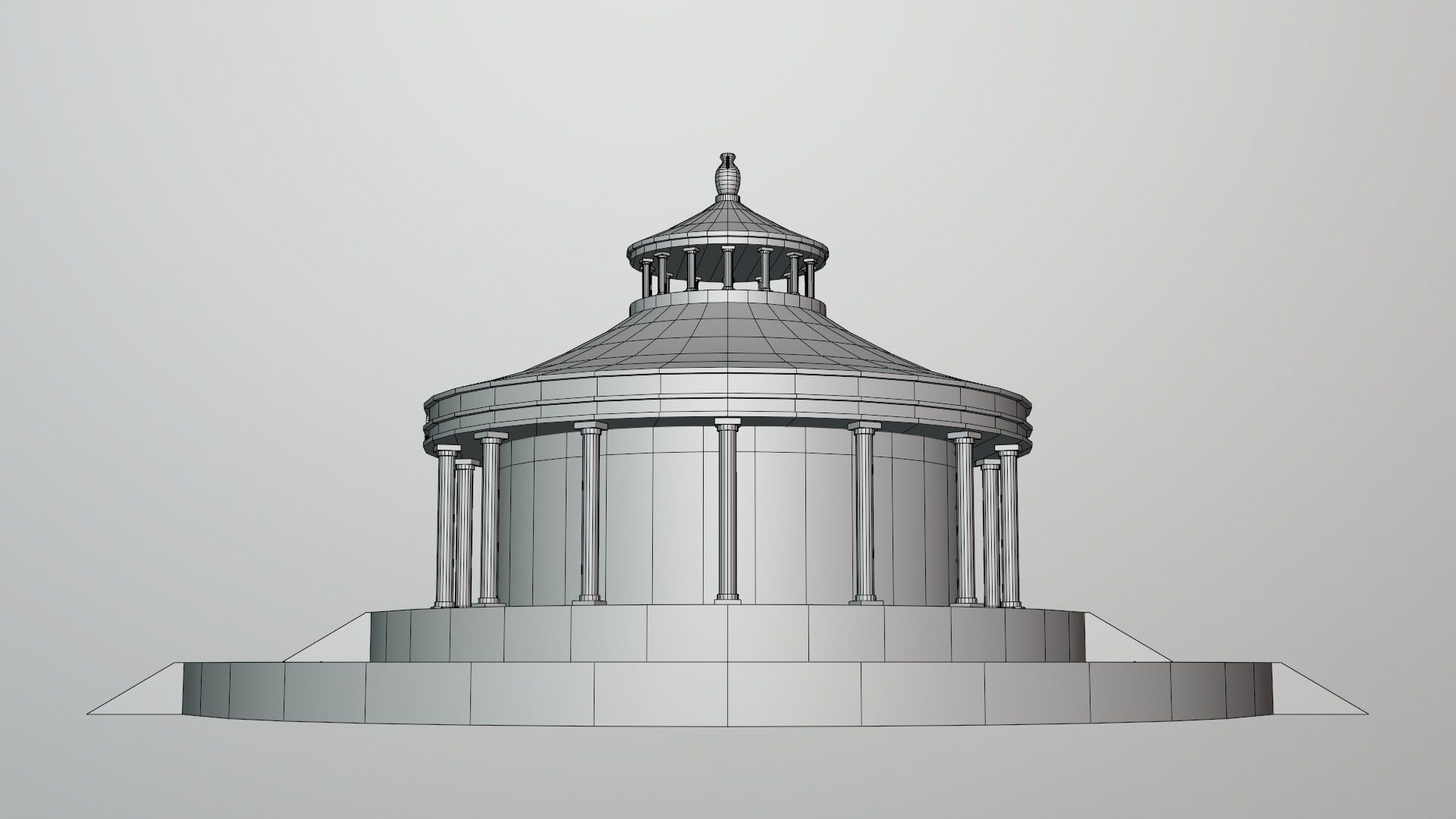 ACUARIO TEMPLE - Templo de Acuario - Acuarius Low-poly 3D model_8