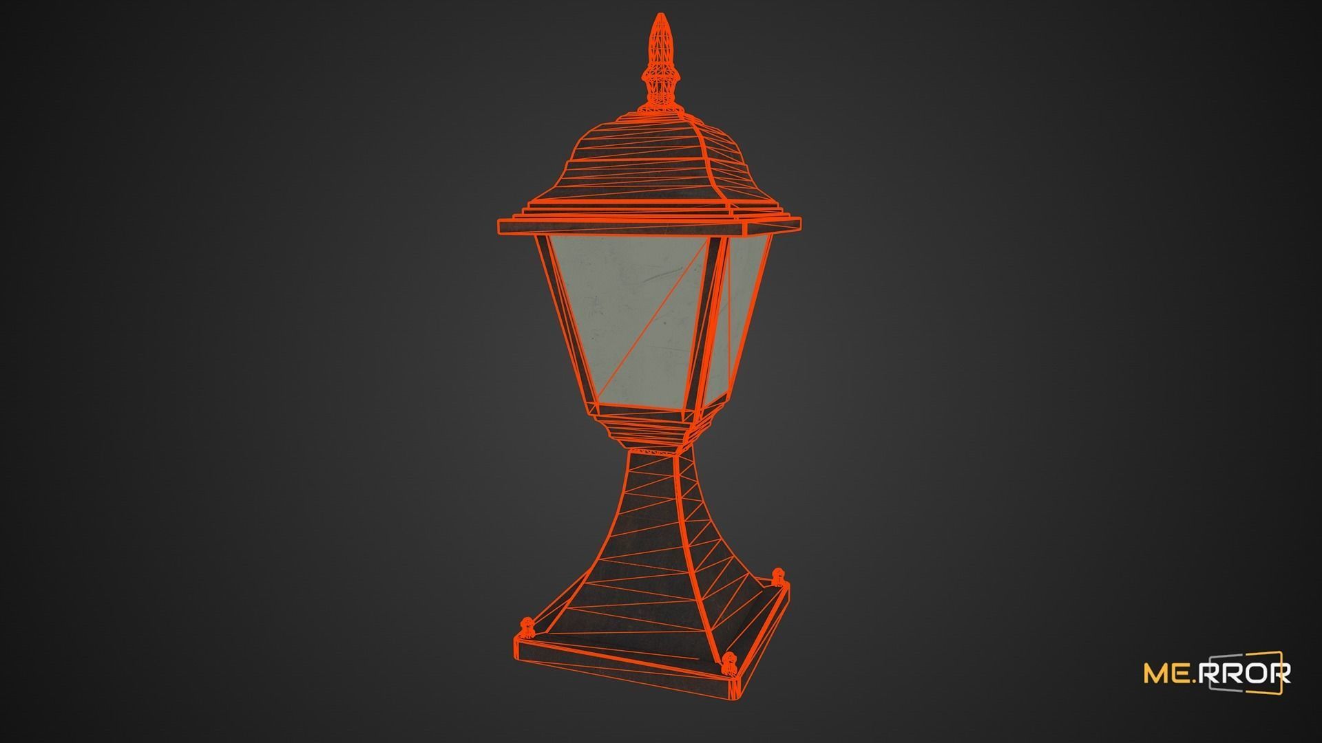 Game Ready Street Lamp Low-poly 3D model_4