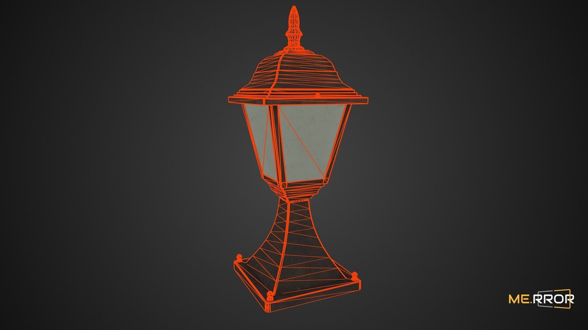 Game Ready Street Lamp Low-poly 3D model_2