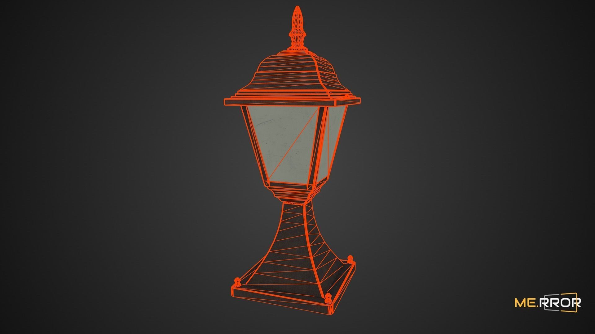 Game Ready Street Lamp Low-poly 3D model_9