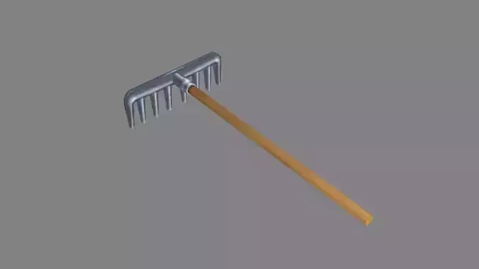 Cartoon iron-toothed Rake