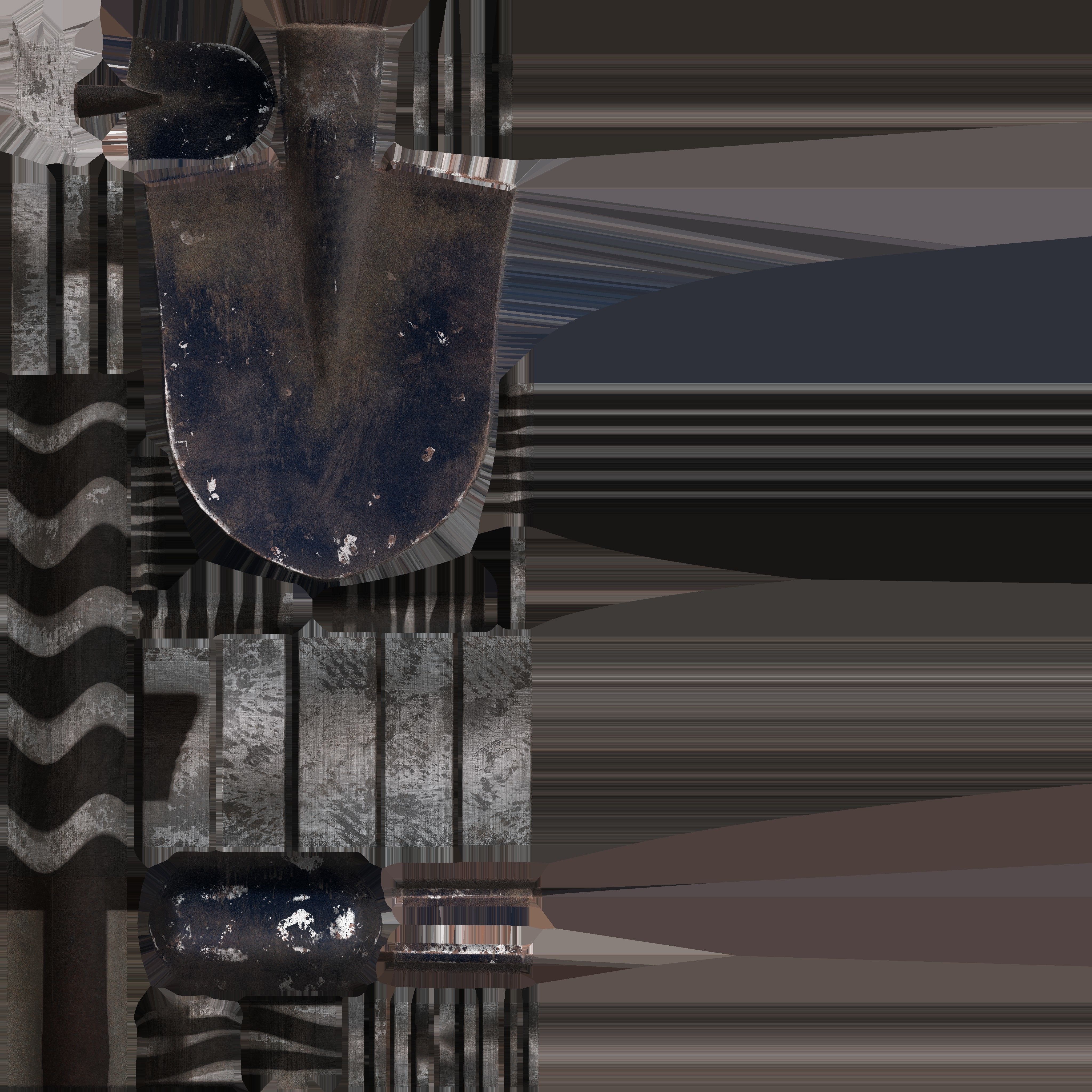 Game Ready Shovel Set Low-poly 3D model_16