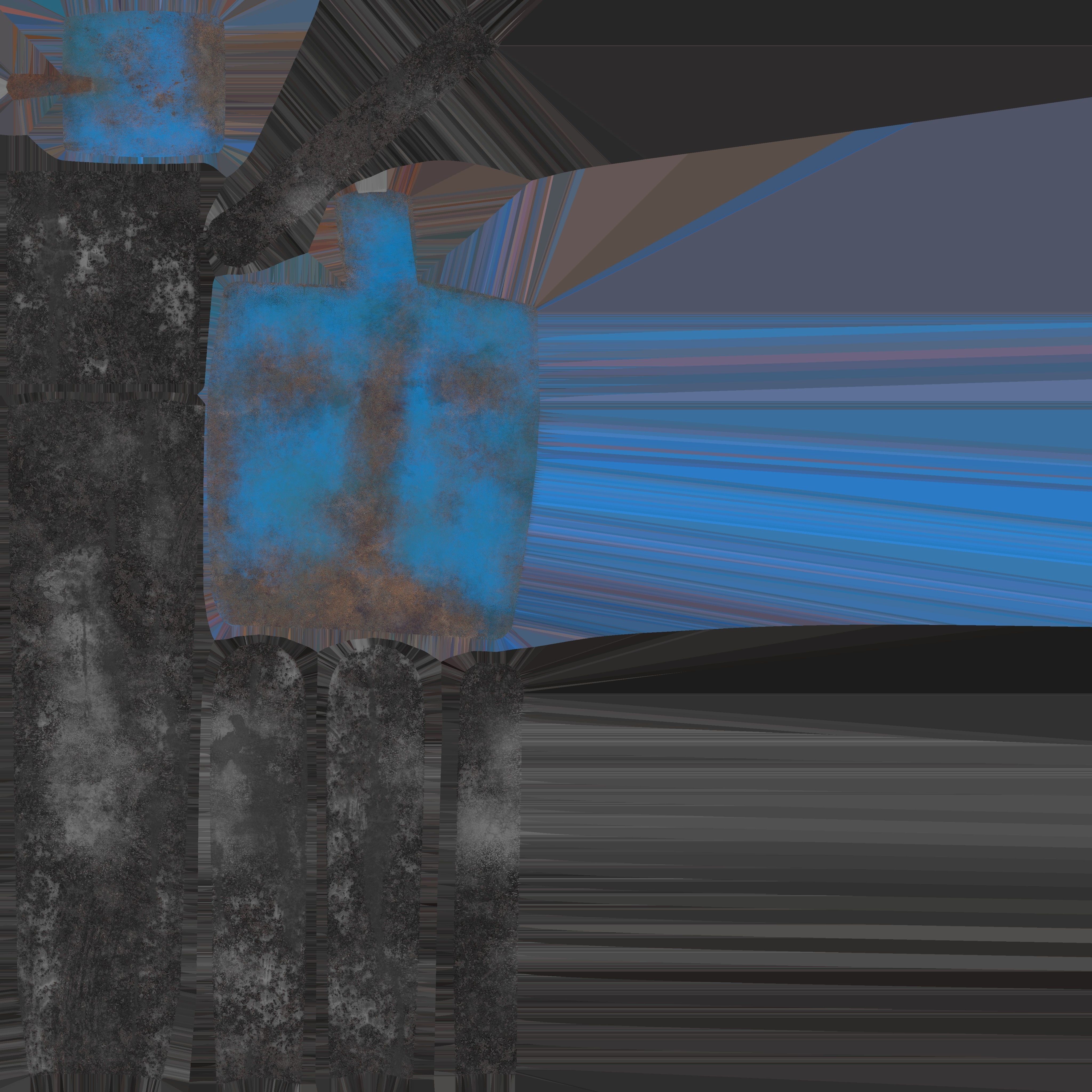 Game Ready Shovel Set Low-poly 3D model_13