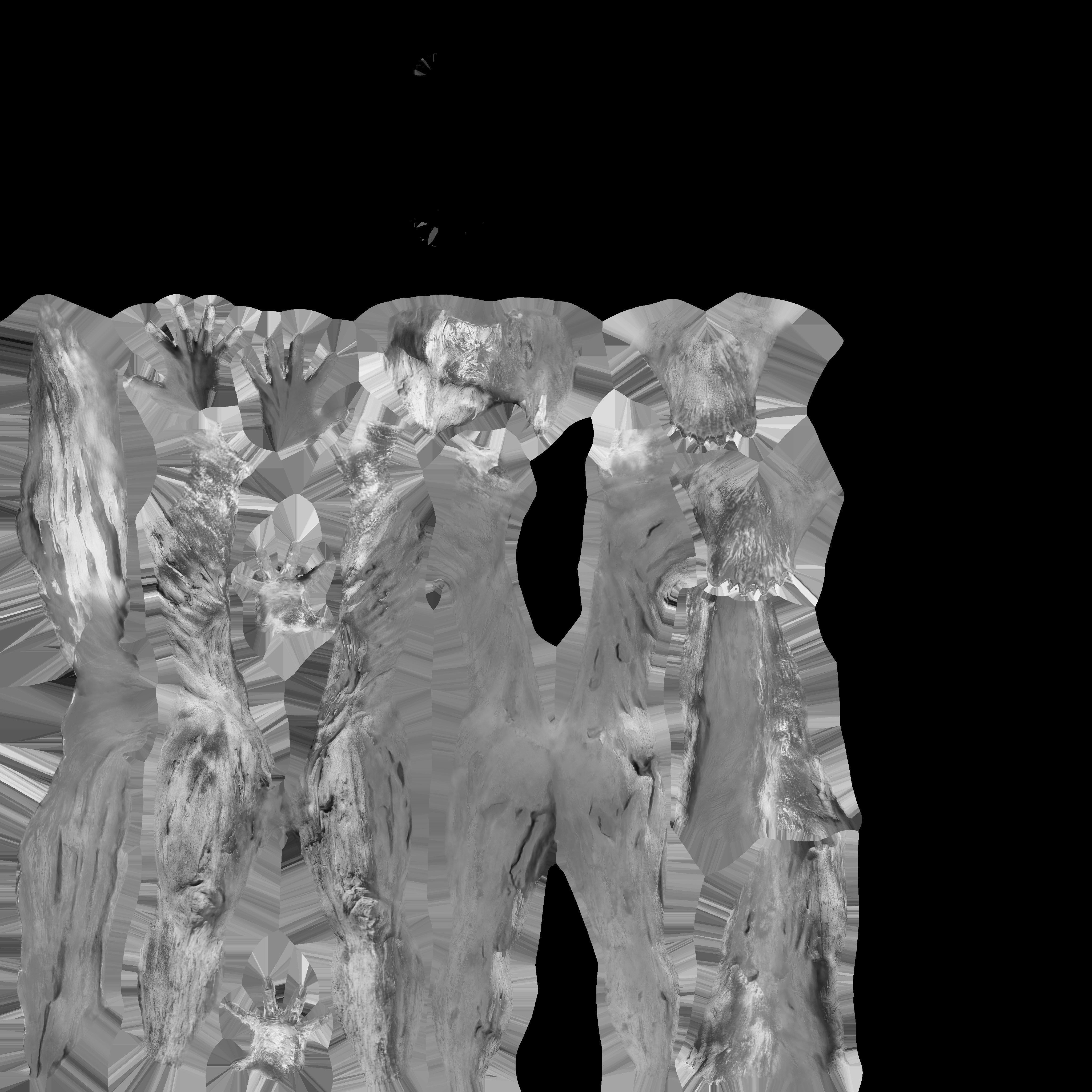 Game Ready Bronze Statue Low-poly 3D model_10