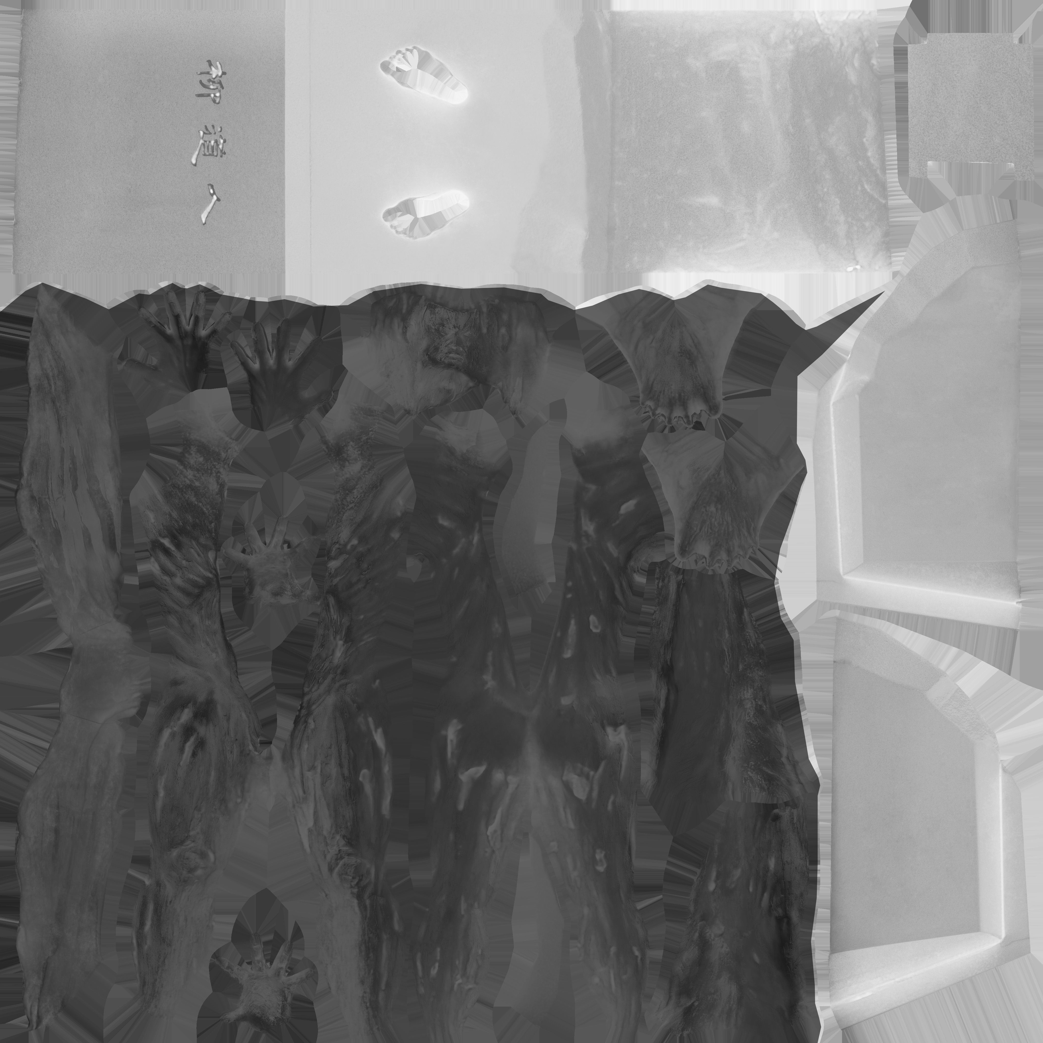 Game Ready Bronze Statue Low-poly 3D model_11