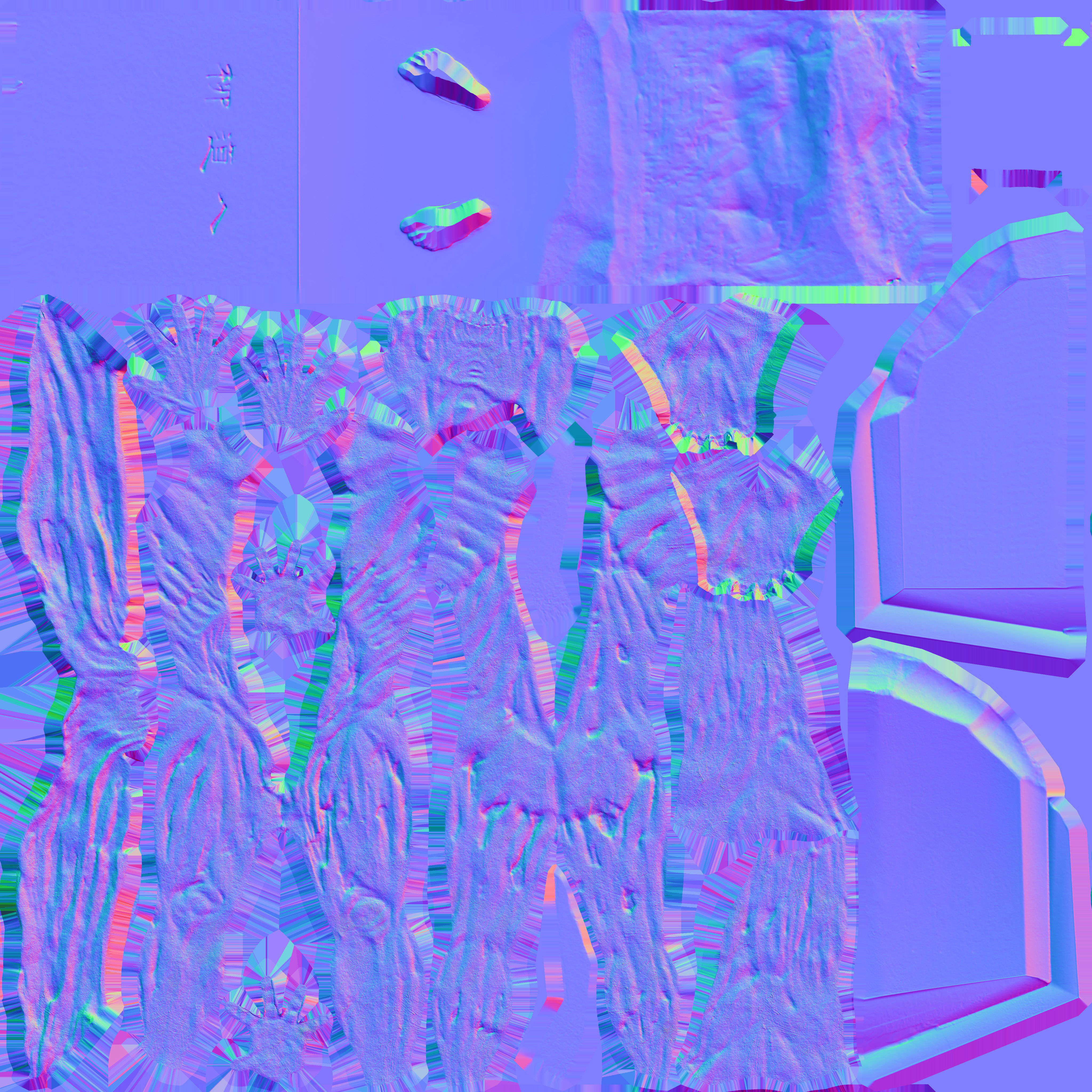 Game Ready Bronze Statue Low-poly 3D model_14