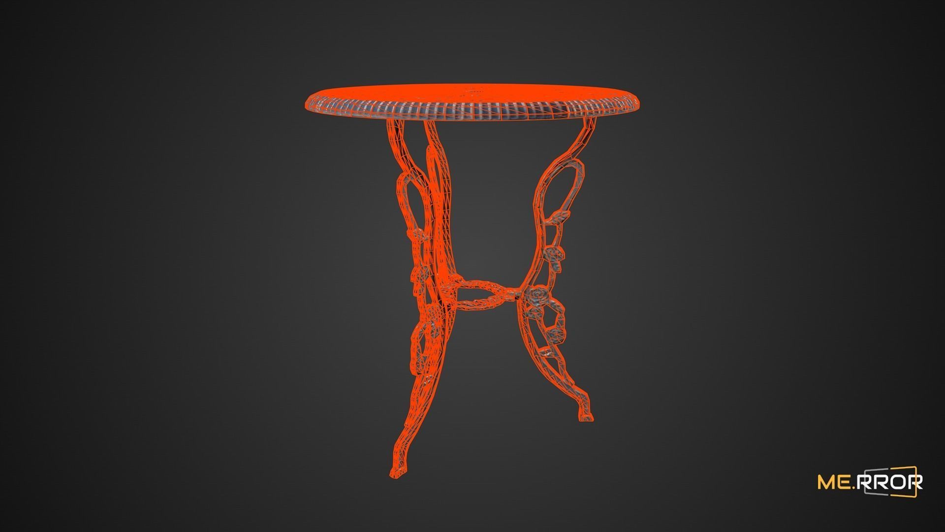 Game Ready Steel Table Low-poly 3D model_7