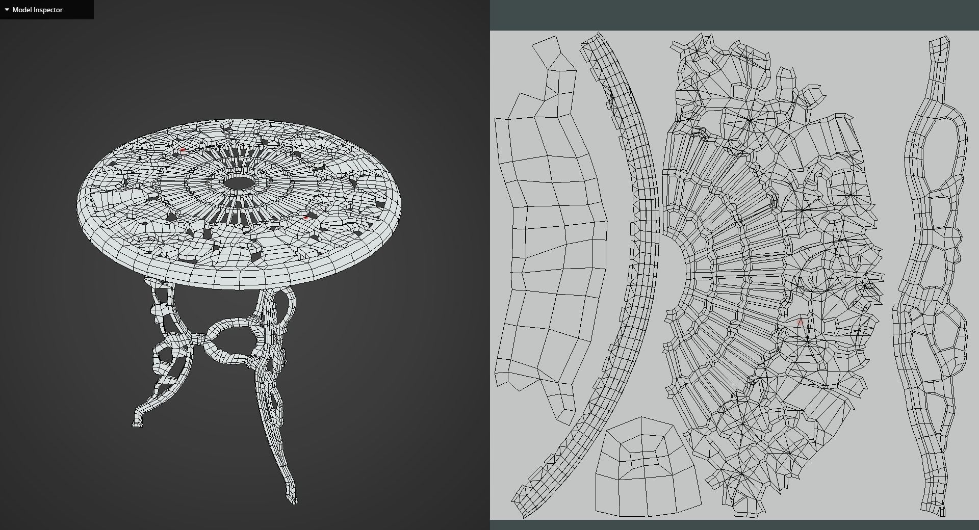 Game Ready Steel Table Low-poly 3D model_10