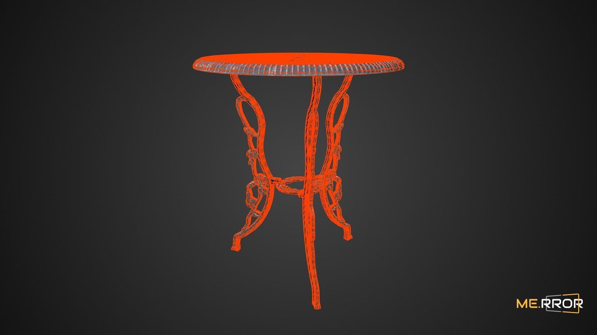 Game Ready Steel Table Low-poly 3D model_2