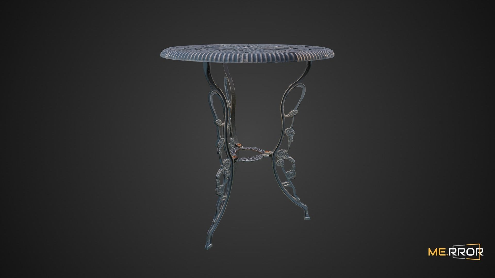 Game Ready Steel Table Low-poly 3D model_6