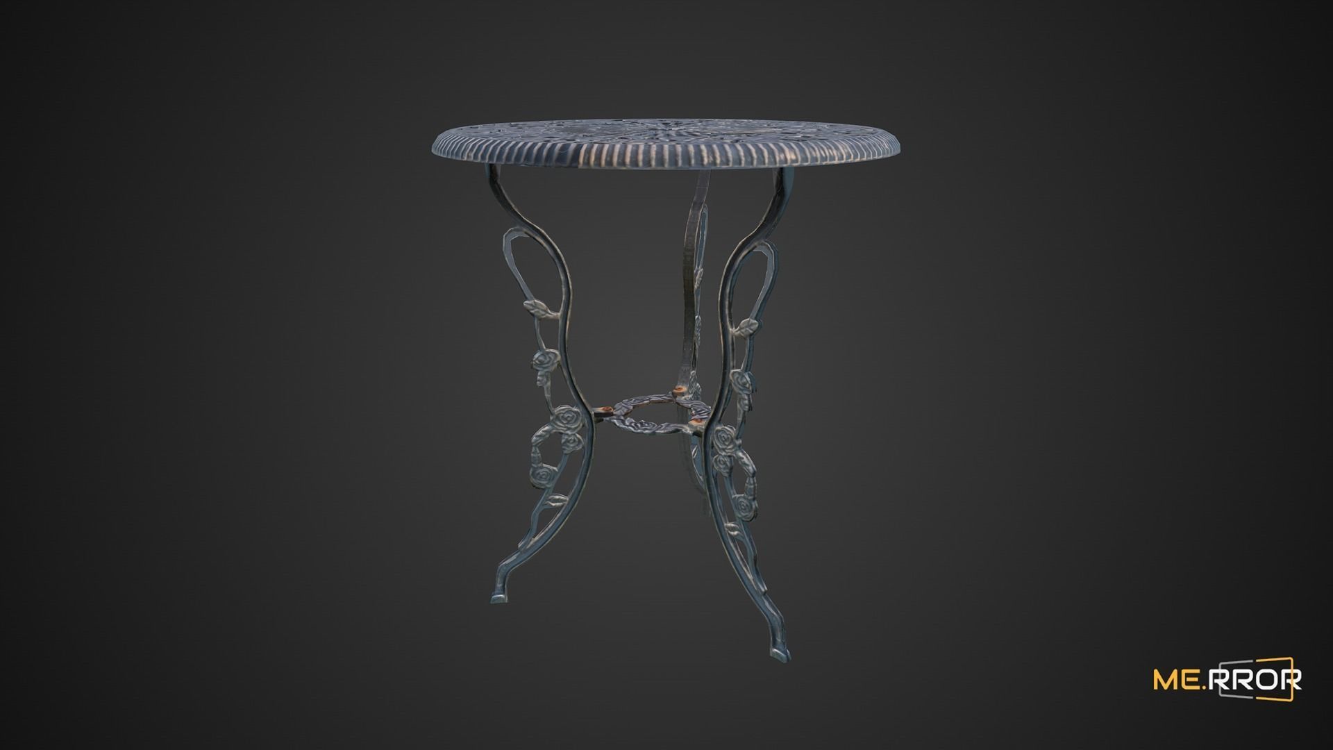 Game Ready Steel Table Low-poly 3D model_8