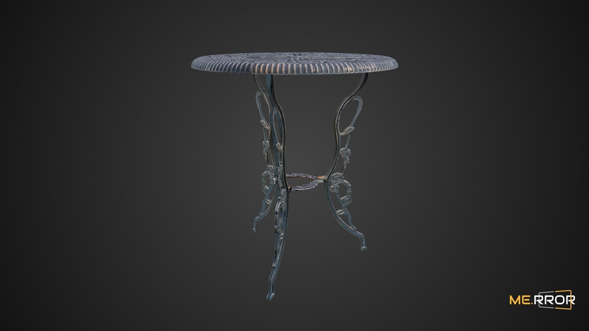 Game Ready Steel Table Low-poly 3D model_5