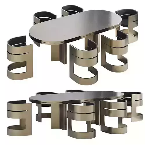 GAE Chair and PIERO Table 3D model